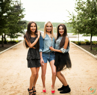 A group of women posing for a picture