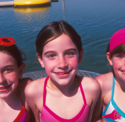 A group of women in swimsuits in the water