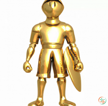 A golden statue of a person