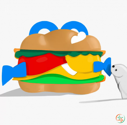 Icon - Digital Art of google logo eating the new office 365 logo like a sandwich