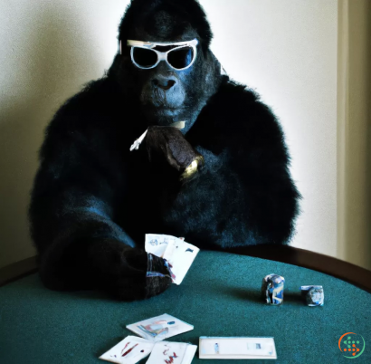 A gorilla wearing sunglasses