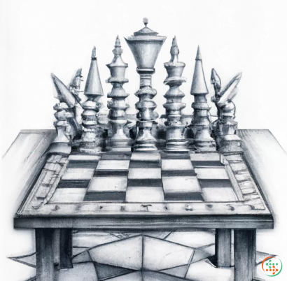 A chess board with chess pieces