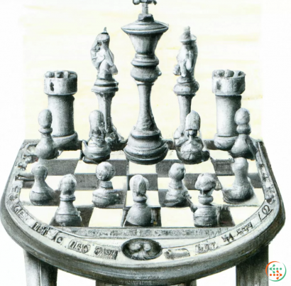 A chess board with pieces
