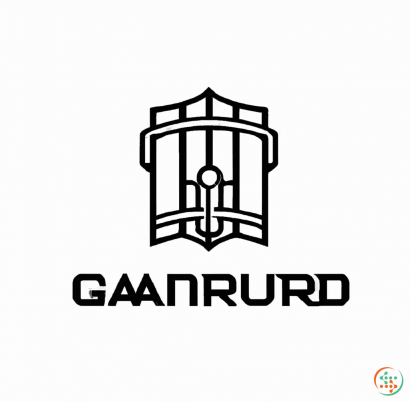 Logo - Digital Art of guard open gate logo