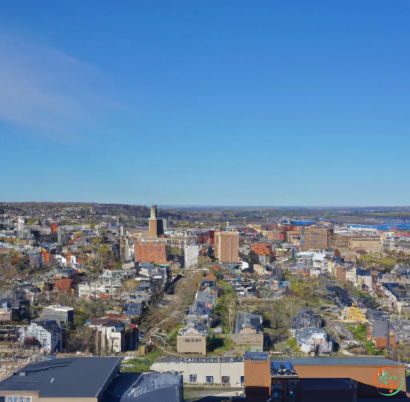 A city with many buildings