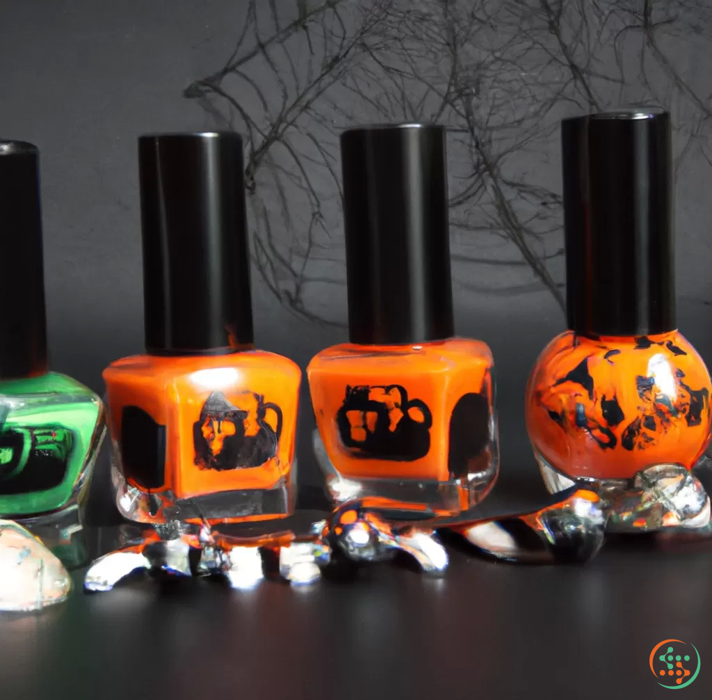 Photograph Of Halloween Nail Polish Artificial Design