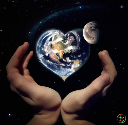 Hands holding a planet