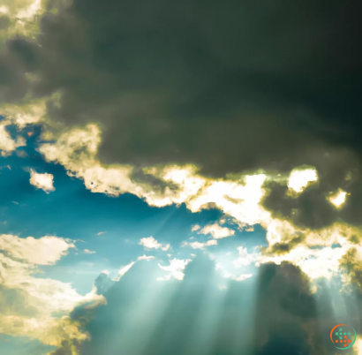 A blue sky with clouds