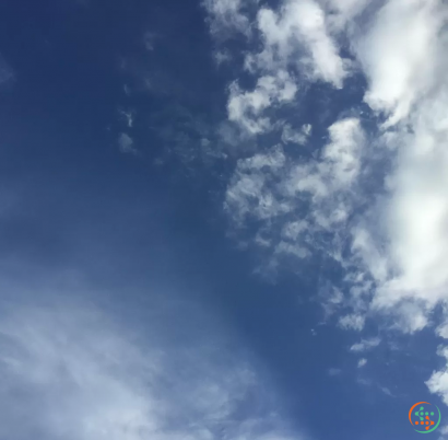 A blue sky with white clouds