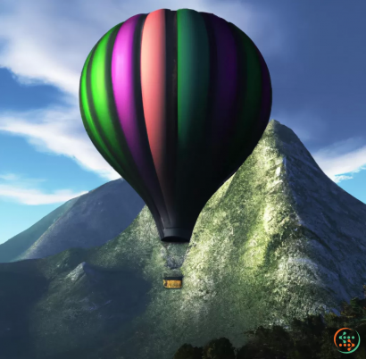 A hot air balloon in the sky