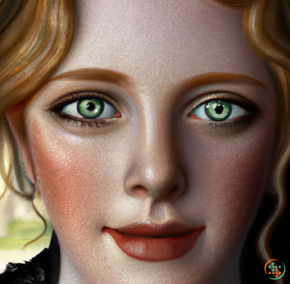 A person with green eyes