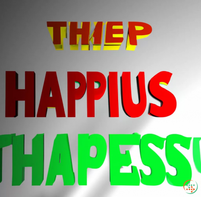 Text - Photorealistic image of treu hapinnes