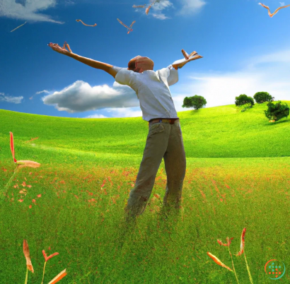 A man flying a kite