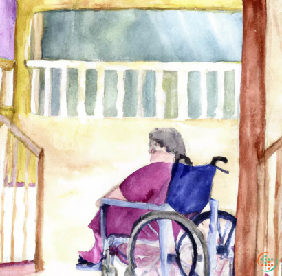 A person in a wheelchair