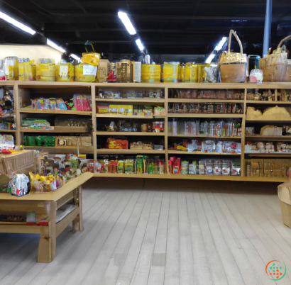 A store with shelves of products