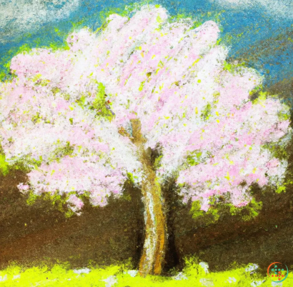 A tree with pink flowers