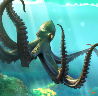 A sea creature underwater