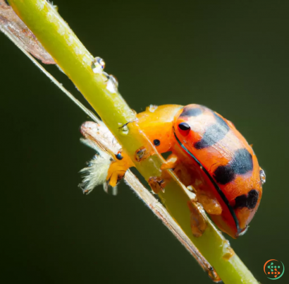 A ladybug on a leaf