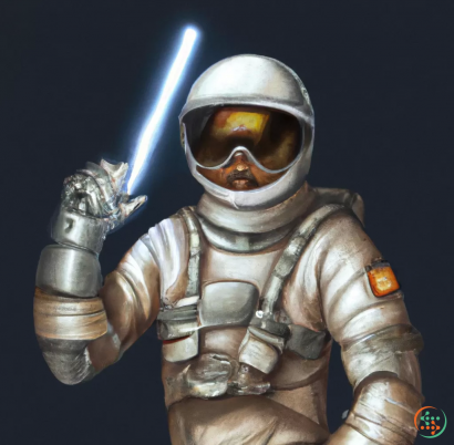 A person in a space suit