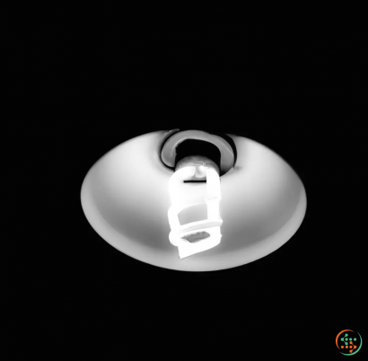 A white light bulb