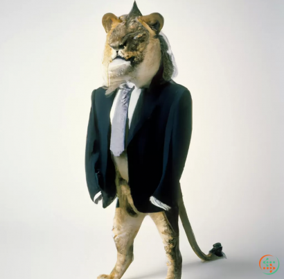 A cat wearing a suit and tie