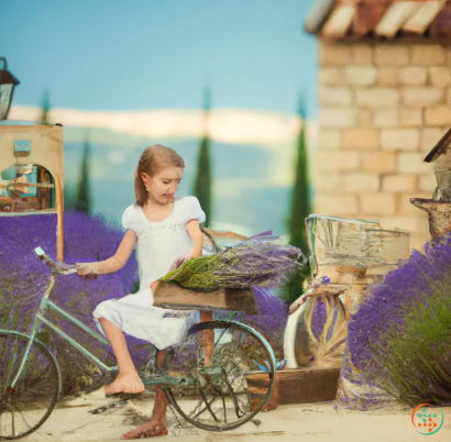 A girl riding a bicycle