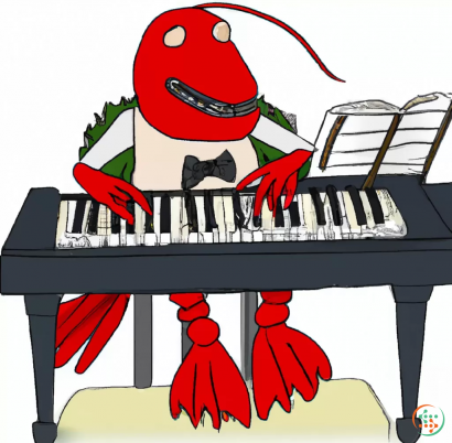 Diagram - lobster playing piano