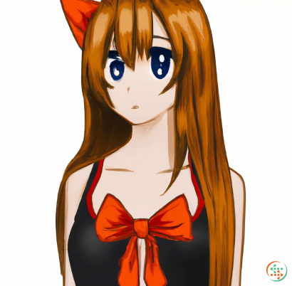 A cartoon girl with long hair