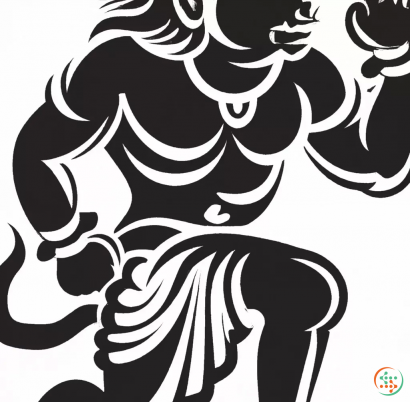 Logo - Lord Hanuman black and white logo image