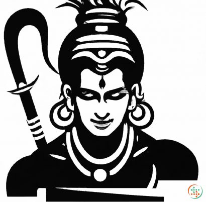 Logo - Lord Rama Black and White Logo