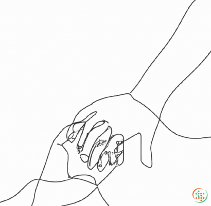 Diagram - One Line Drawing of man and woman holding hands