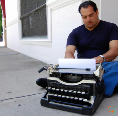 A man sitting next to a grill