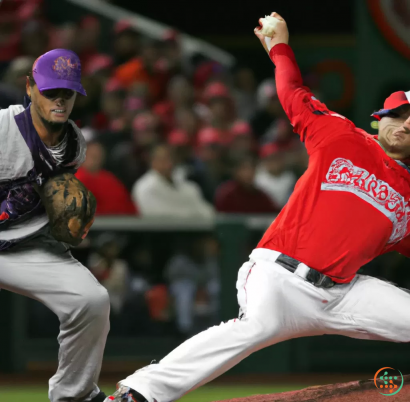 A baseball player throwing a ball