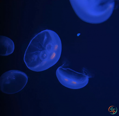 A group of jellyfish in the water