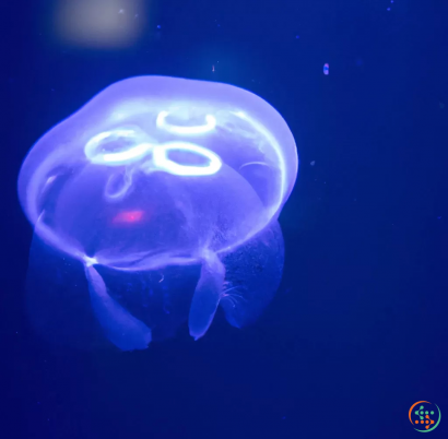 A jellyfish in the water