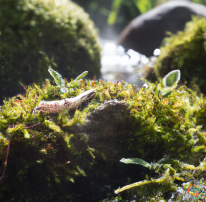 A close-up of a mossy plant