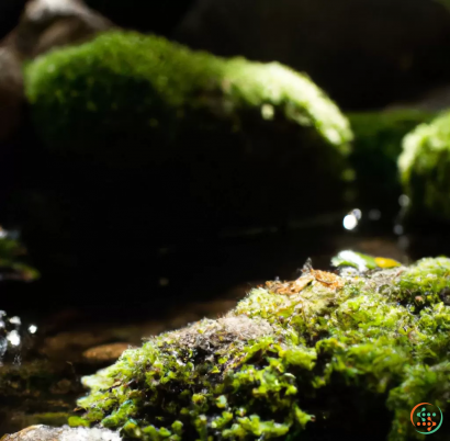 A green plant with water droplets on it