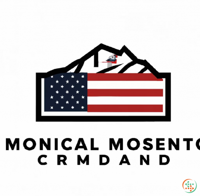 Shape - Mountain Side Construction logo American flag