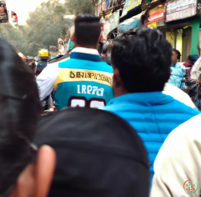 A police officer talking to a group of people