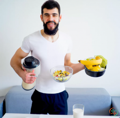 A man holding a bowl of fruit