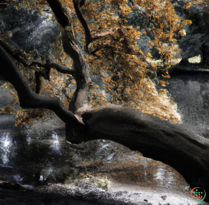 A tree with yellow leaves