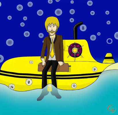 Diagram - Neil Hannon in a yellow Submarine