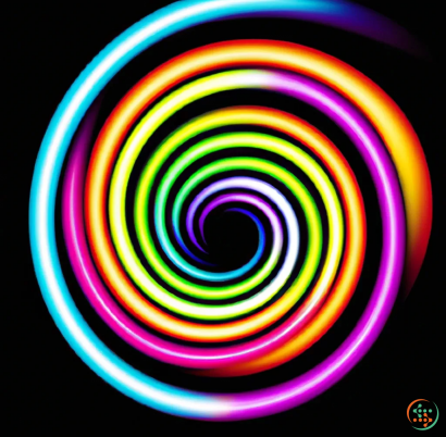 A colorful spiraling object