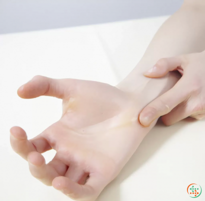 A close-up of a baby's hand