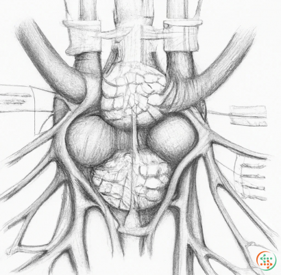 A drawing of a human skull