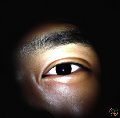 A close up of a person's eye