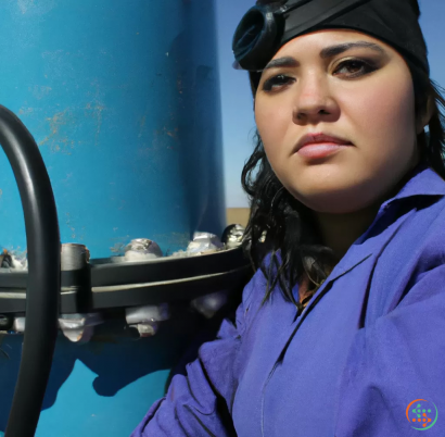 Teresa Jusino wearing a helmet and holding a gun