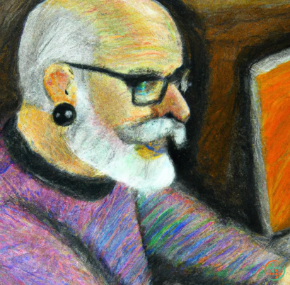 A person with a beard and glasses