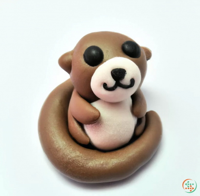 A stuffed animal on a cookie