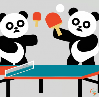 Icon - pandas playing ping pong